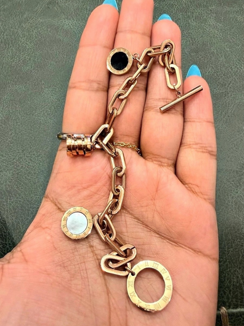 Rose Gold-Tone Charm Bracelet